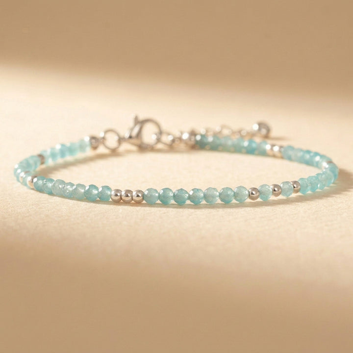 Sterling silver amazonite bracelet — handmade UK