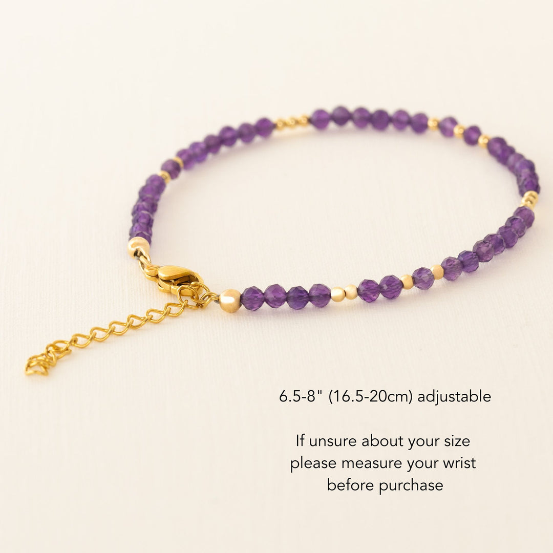 Amethyst Bead Bracelet 