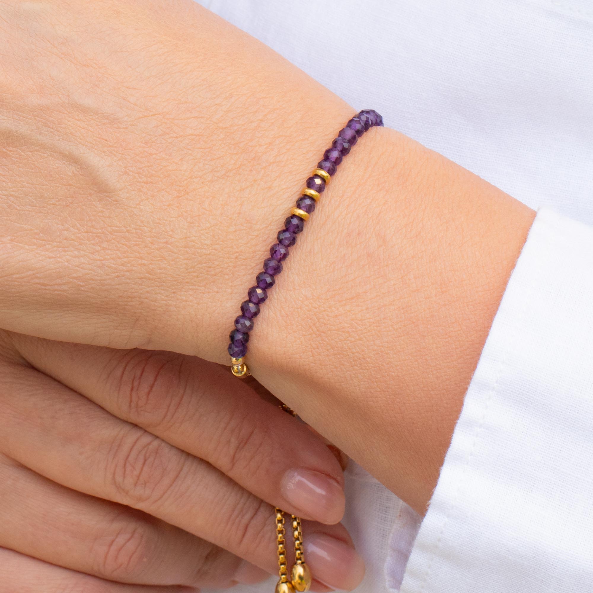 Amethyst Bracelet February Birthstone Bracelet Abiza
