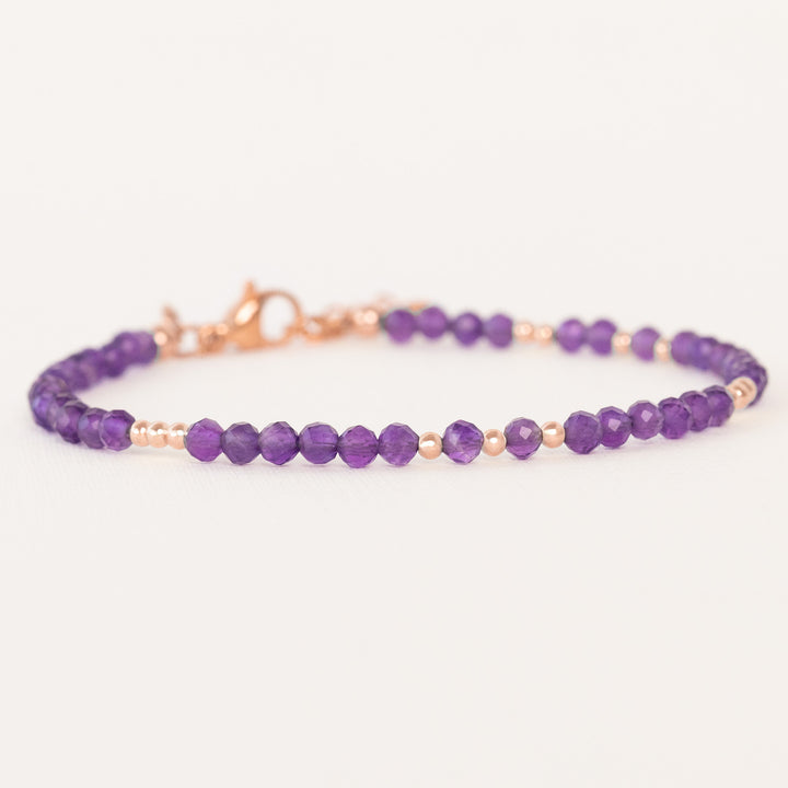 Amethyst Bracelet Rose Gold