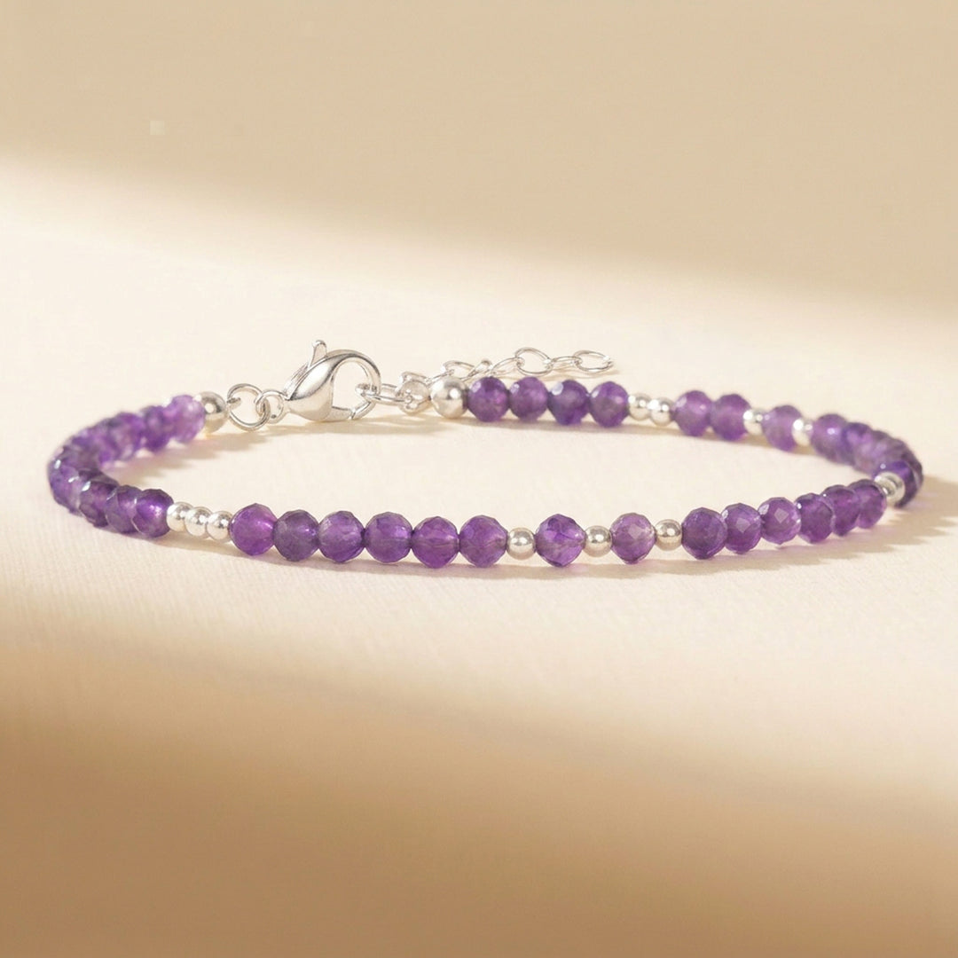Sterling silver amethyst bracelet — handmade UK