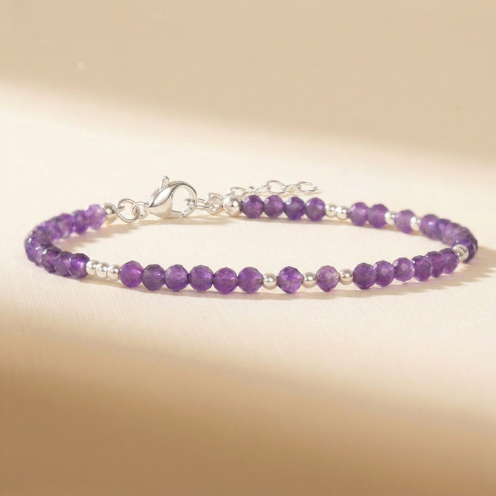 Sterling silver amethyst bracelet — handmade UK