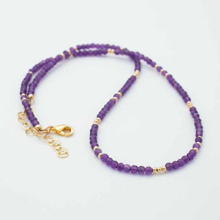 Amethyst Gold Necklace