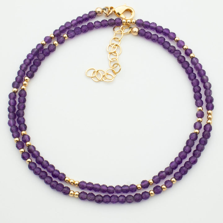 Amethyst Gold Necklace 