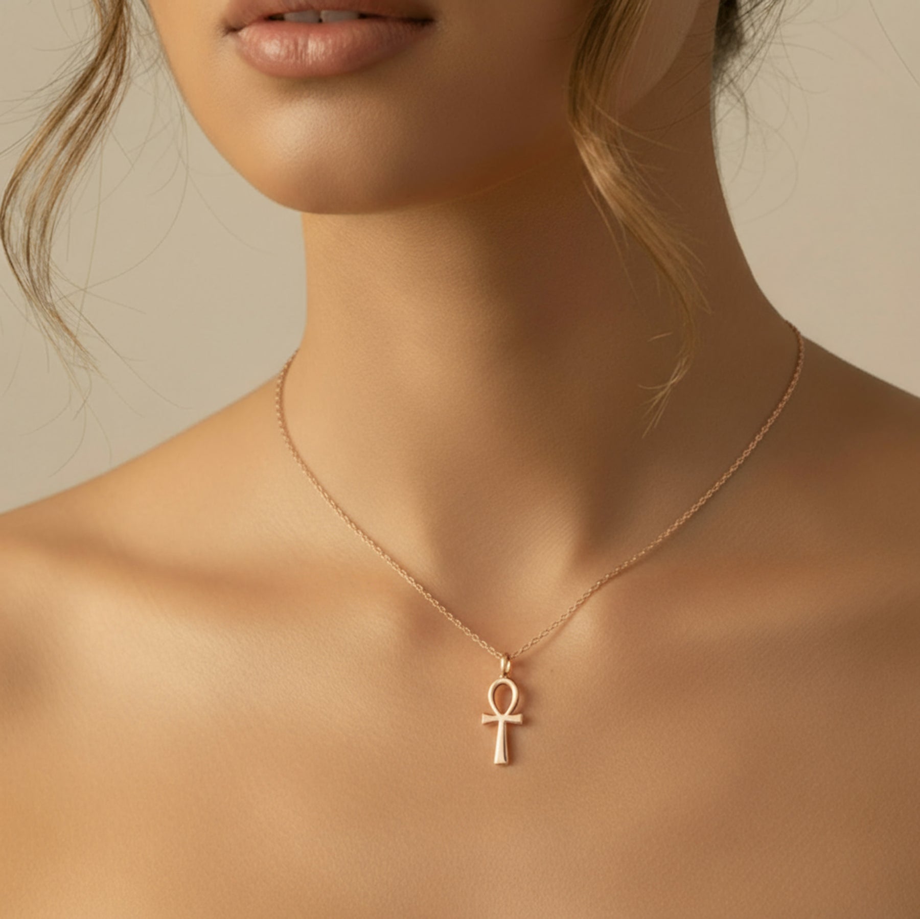 Ankh Necklace – Egyptian Cross Gold Silver UK – Abiza