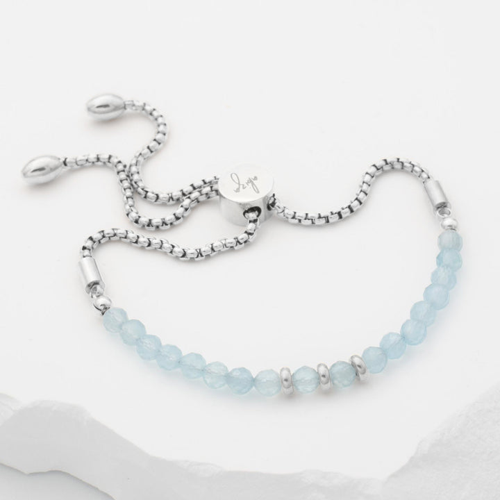 Aquamarine Silver Bracelet