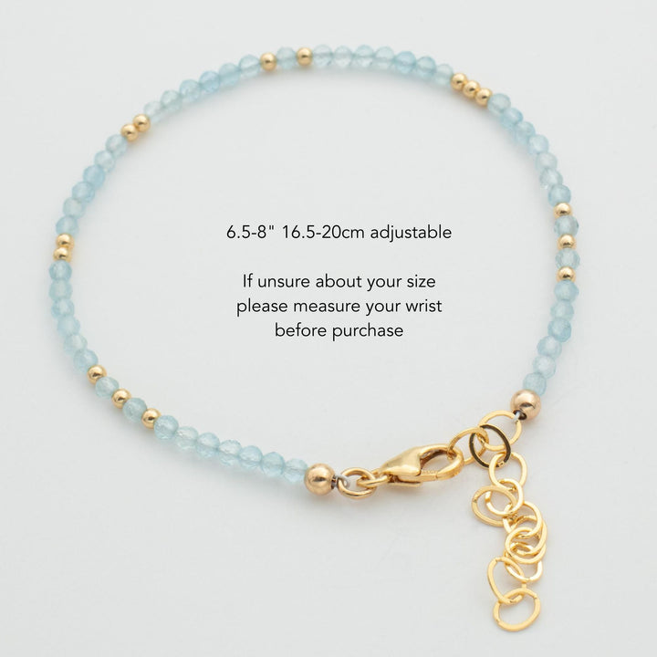 Aquamarine Gold Bracelet UK