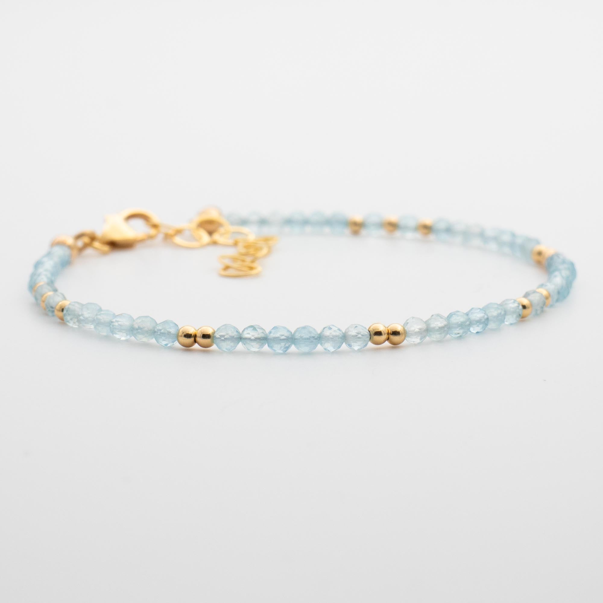 By the Yard Aquamarine 18ct White Gold Bracelet | Jian London