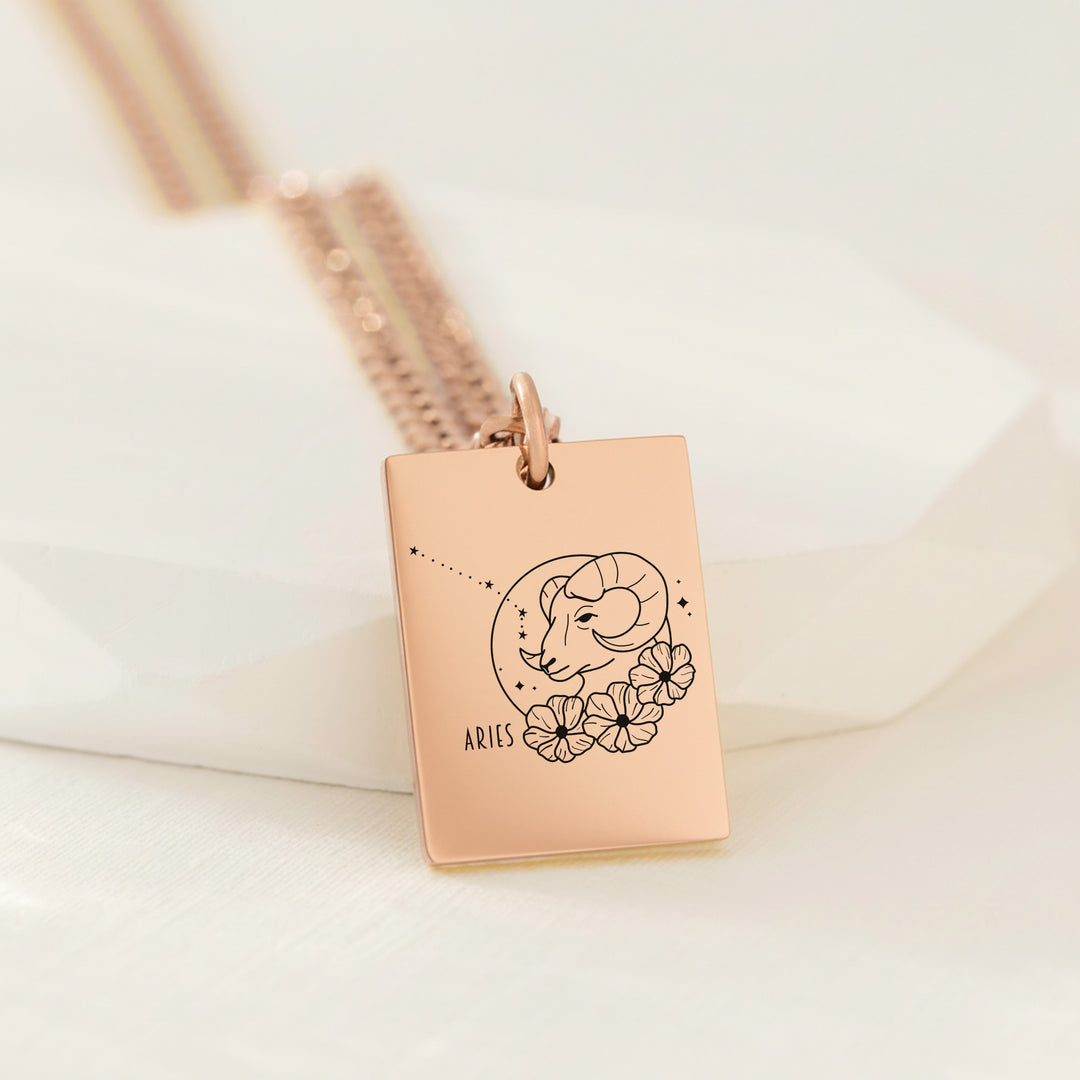 Rose Gold Zodiac Necklace