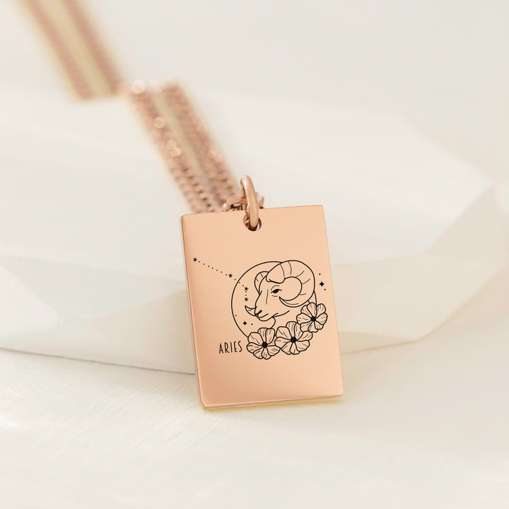 Rose Gold Zodiac Necklace