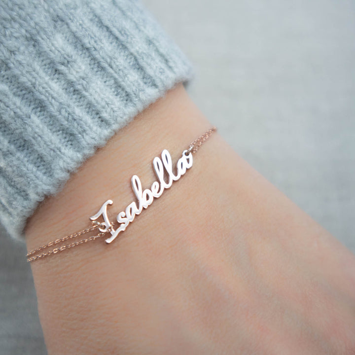 Personalised Name Bracelet Rose Gold