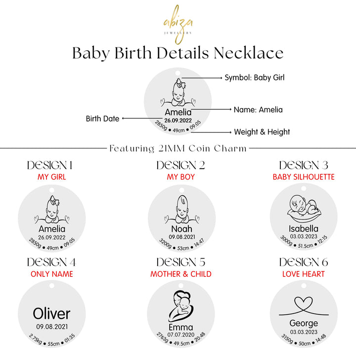 Baby Boy Necklace / Baby Girl Necklace