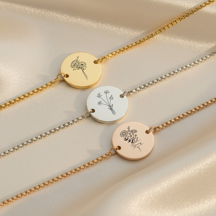 birth month flower bracelet