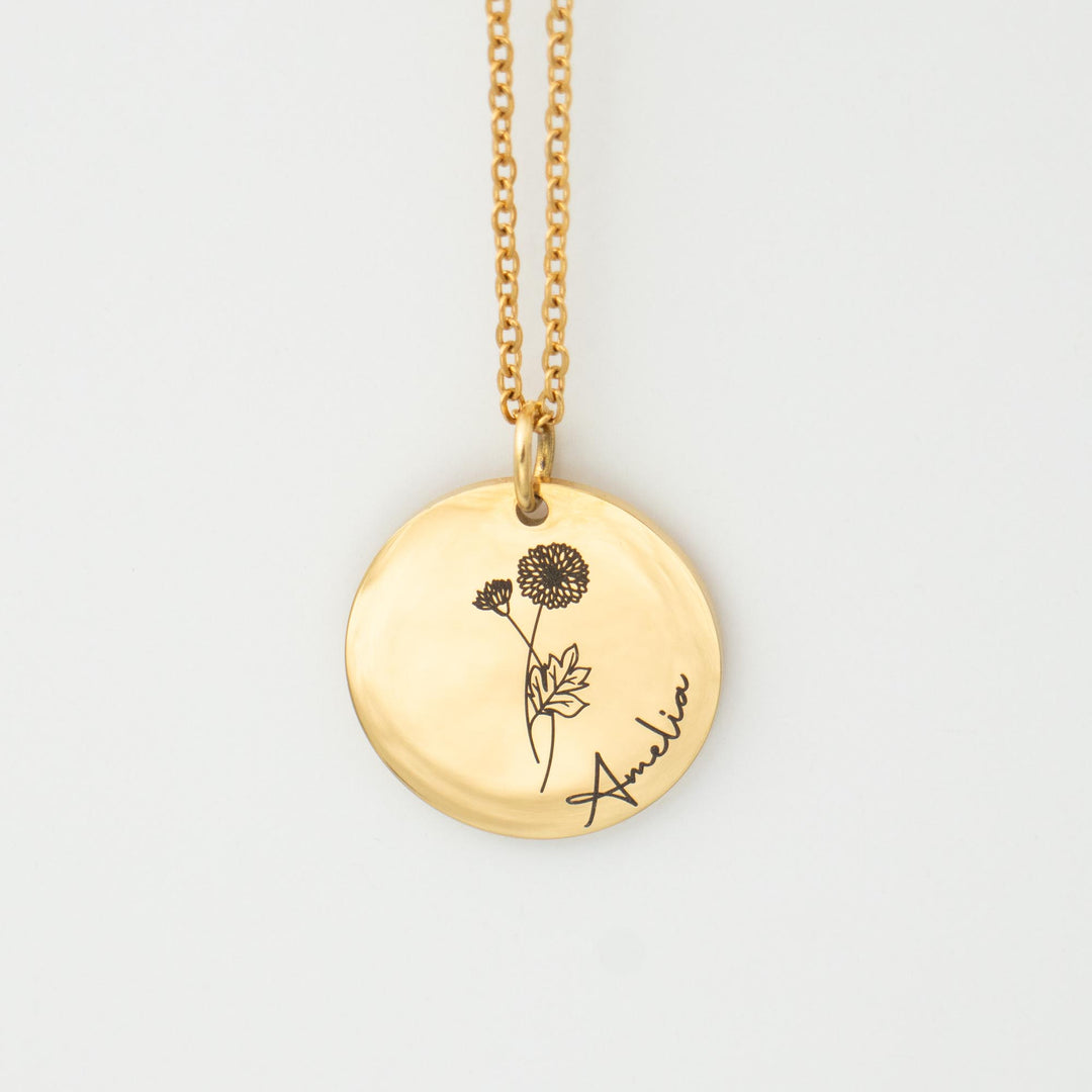 Birth Flower Necklace