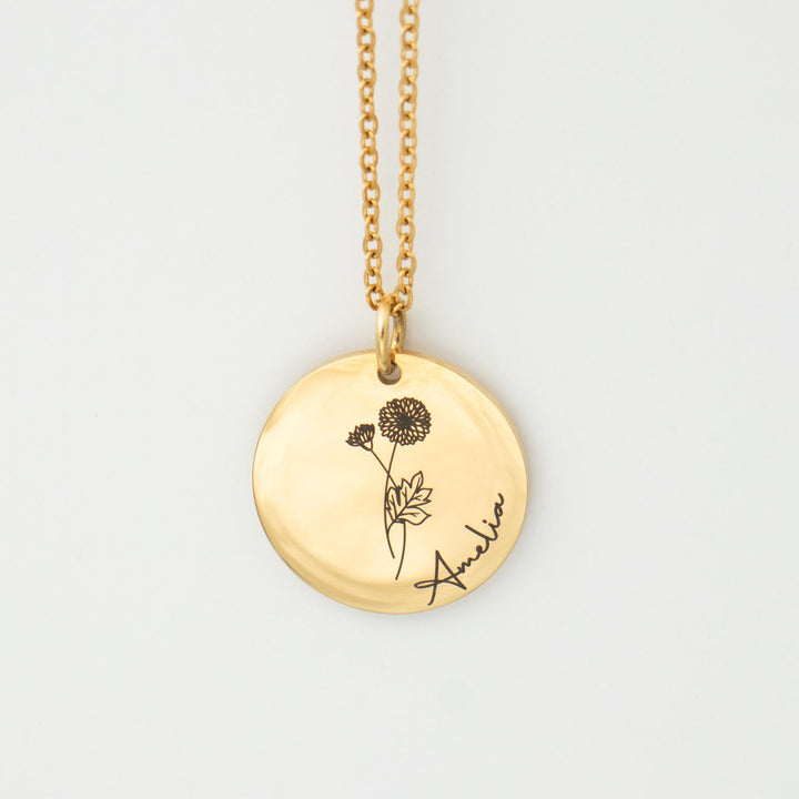 Birth Flower Necklace