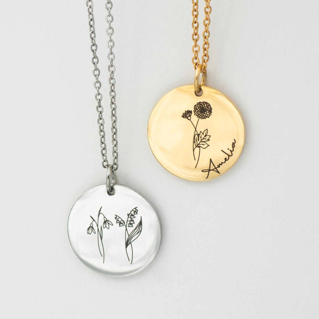 Birth Flower Necklace