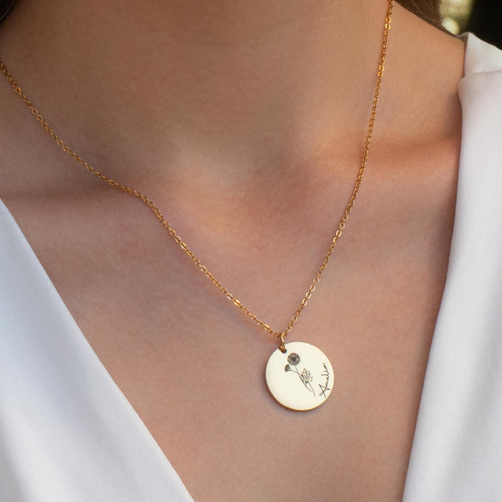 Birth Flower Necklace