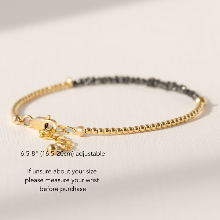 Raw Black Diamond Bracelet