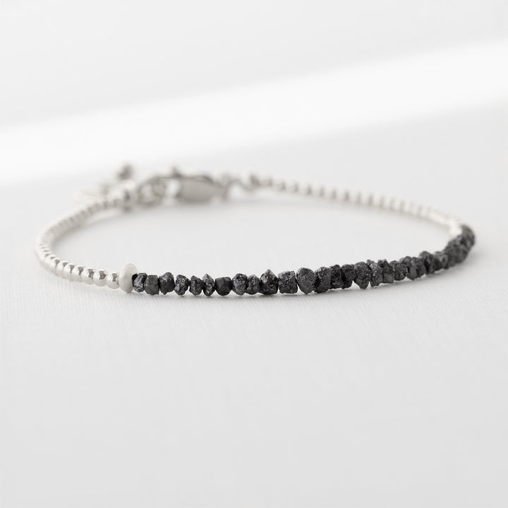 Silver Black Diamond Bracelet