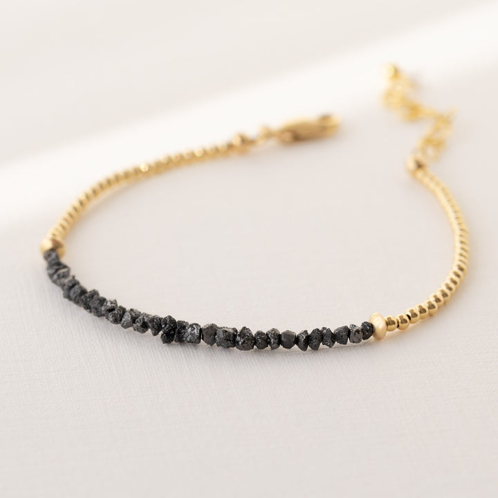 Black Diamond Bead Bracelet
