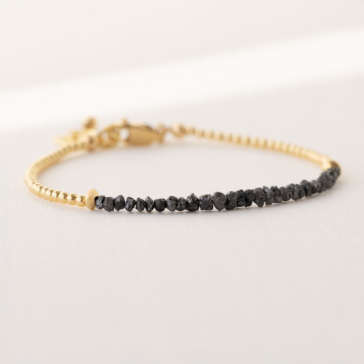 Gold Black Diamond Bracelet