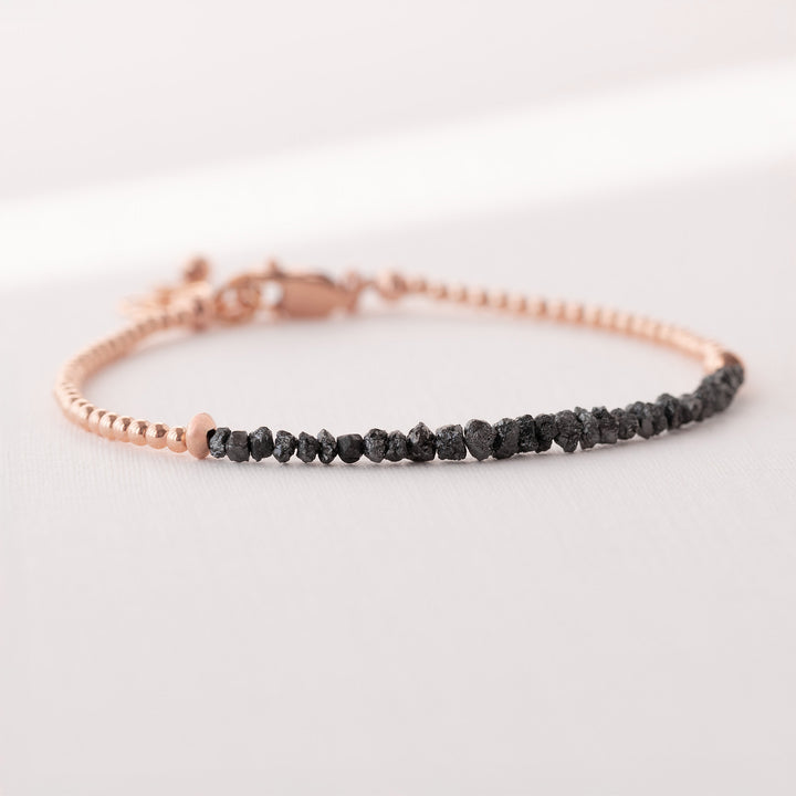 Black Diamond Rose Gold Bracelet