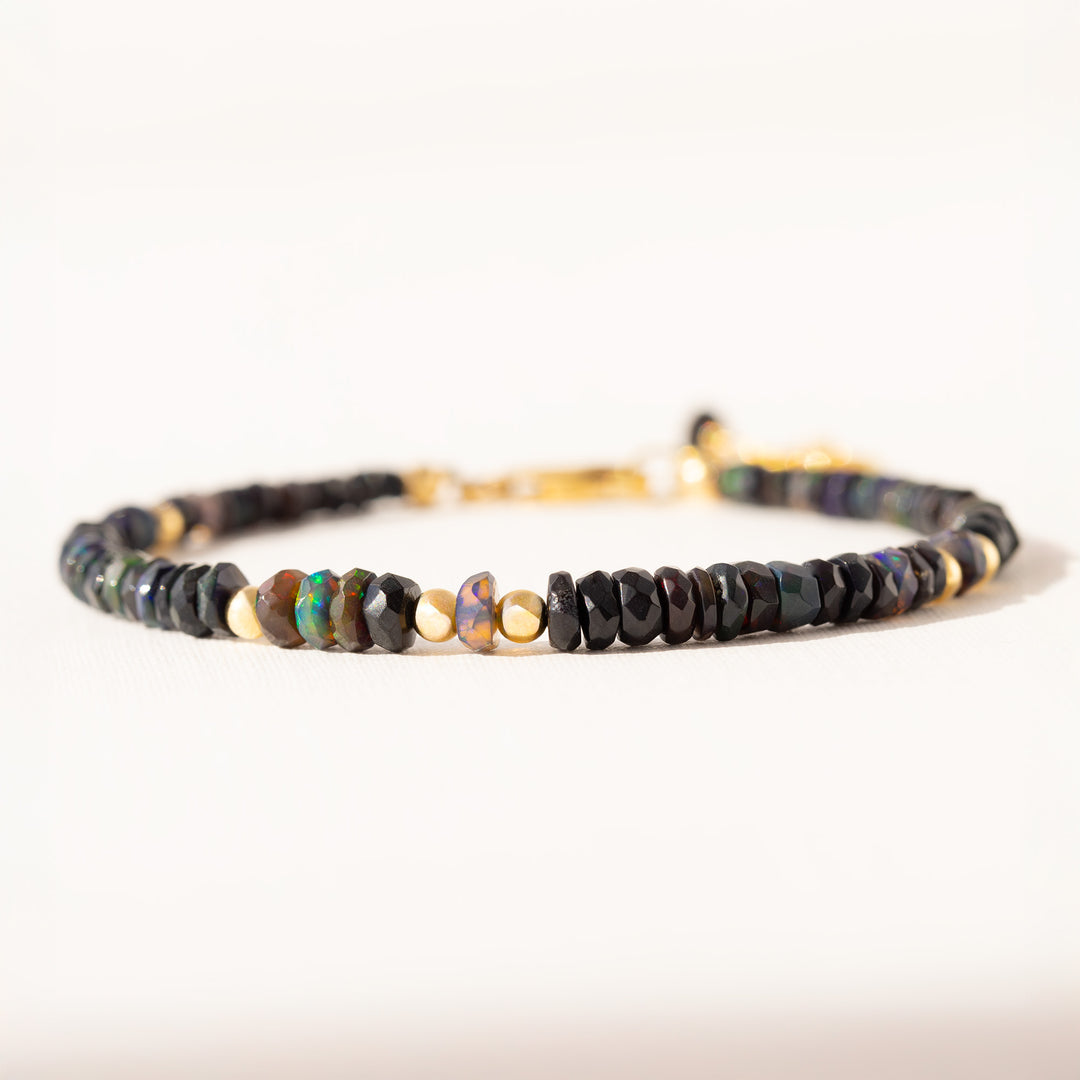 black opal bracelet gold