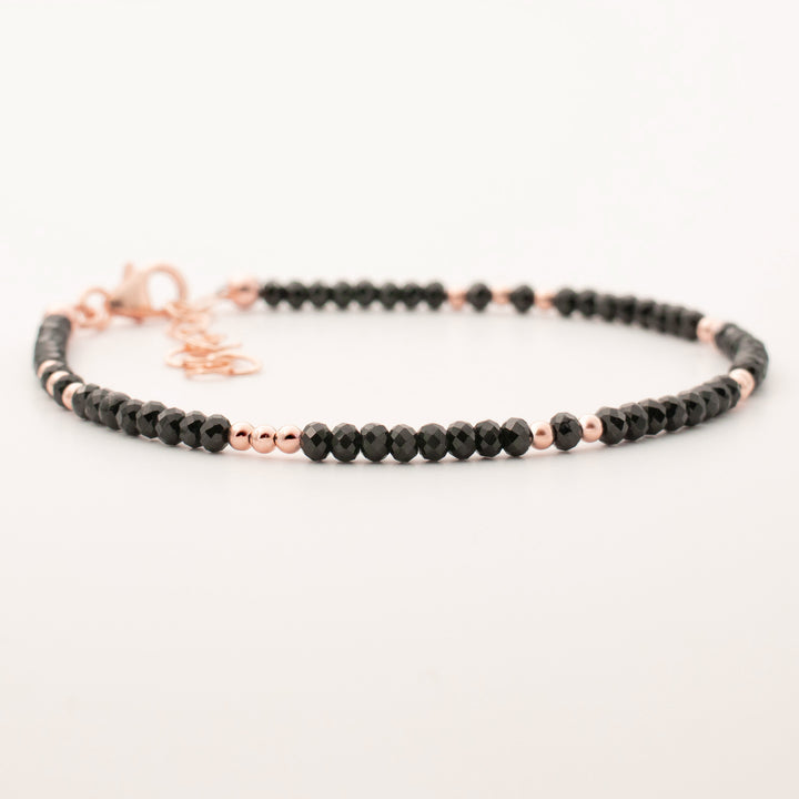 Black Tourmaline Bracelet Rose Gold