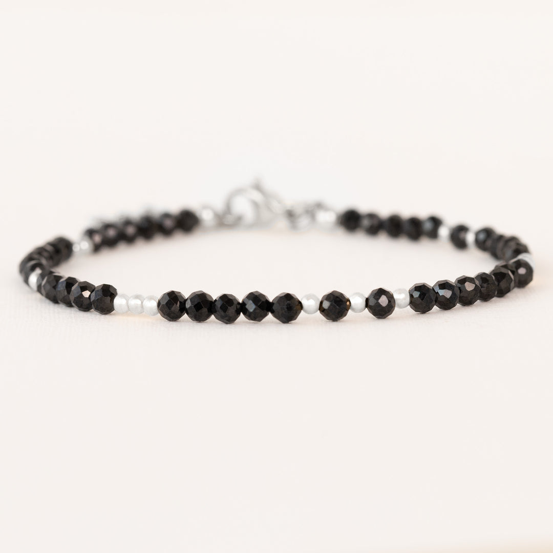 Black Tourmaline Bracelet Silver