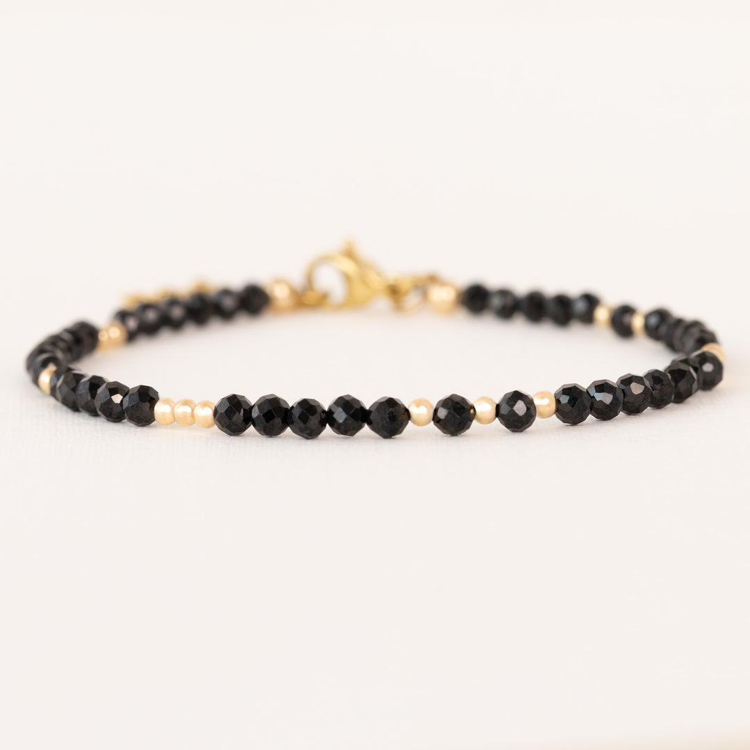 Black Tourmaline Gold Bracelet