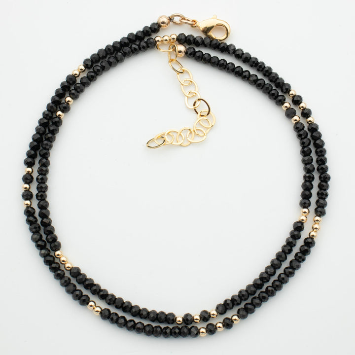 Black Tourmaline Bead Necklace
