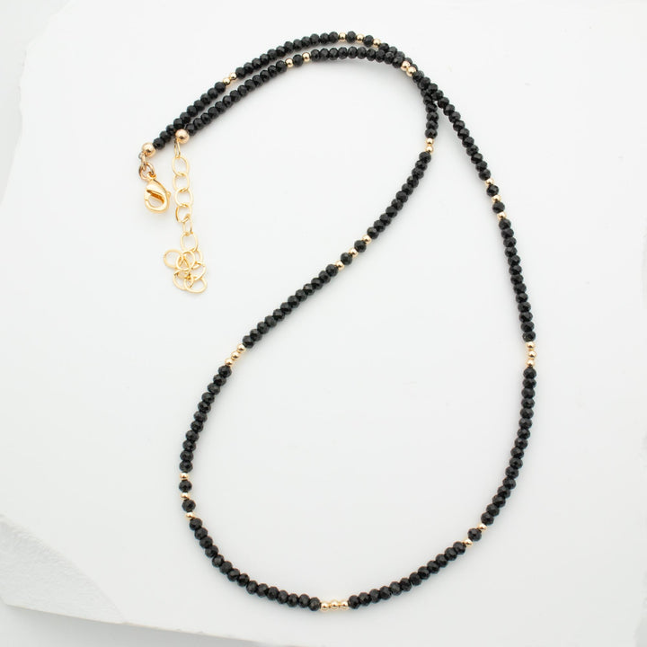 Black Bead Necklace 