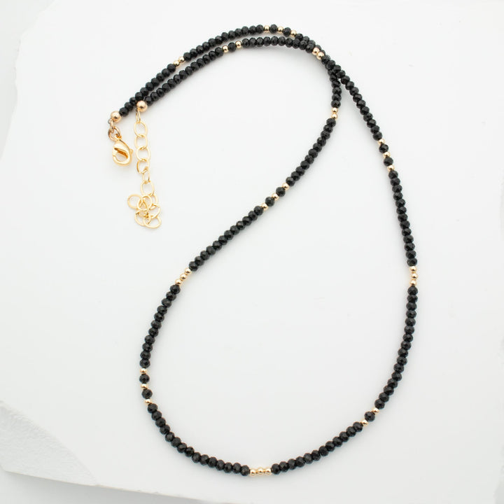 Black Tourmaline Necklace Gold