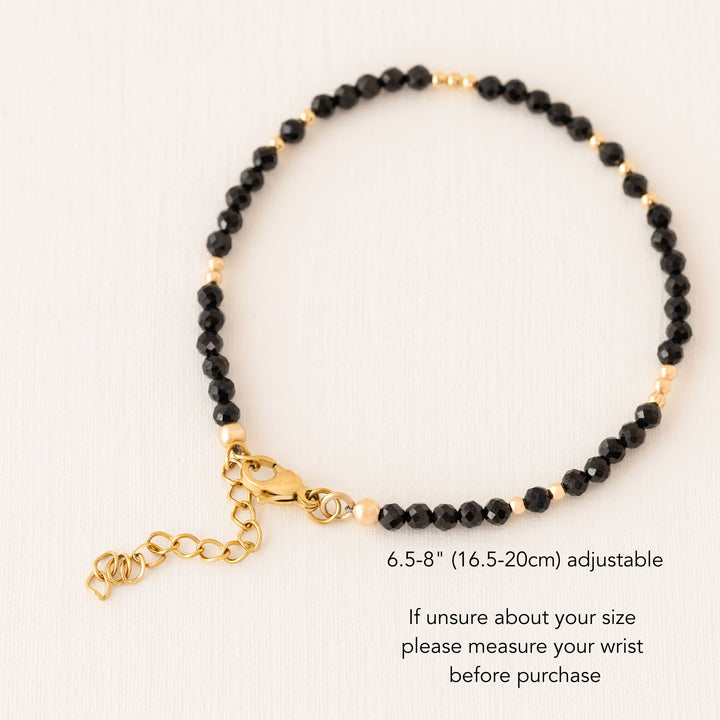 Black Tourmaline Bead Bracelet