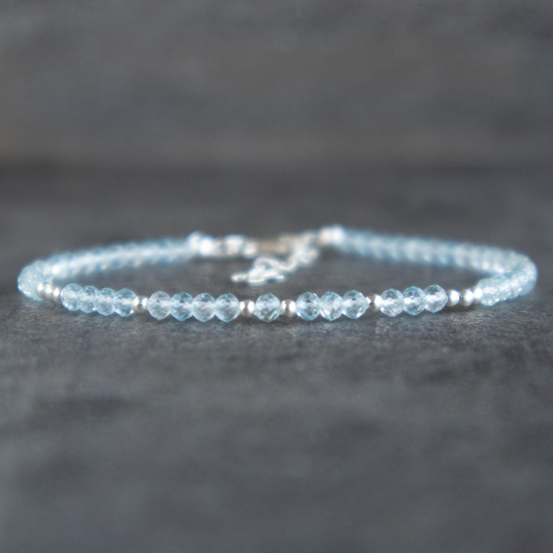  Blue Topaz Silver Bracelet