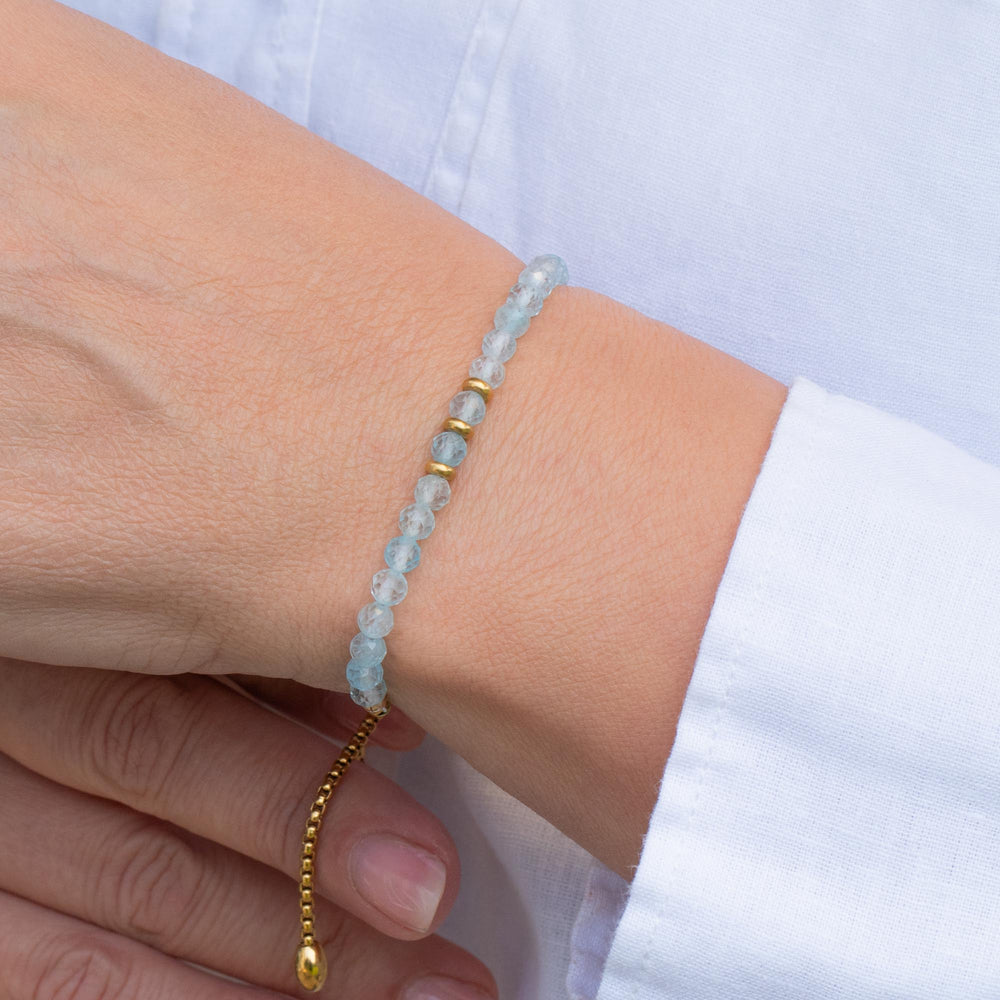December Birthstone Blue Topaz Bracelet