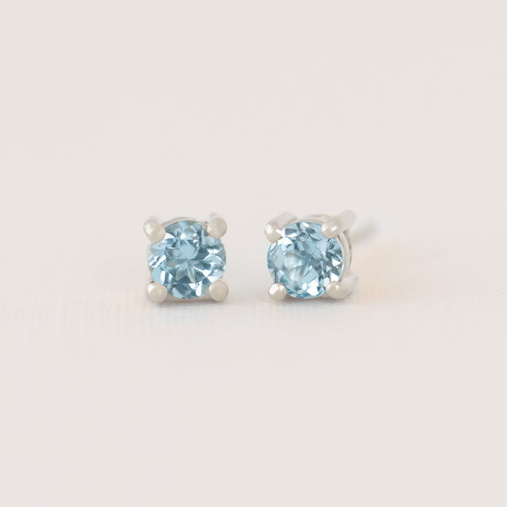 Blue Topaz Earring Studs