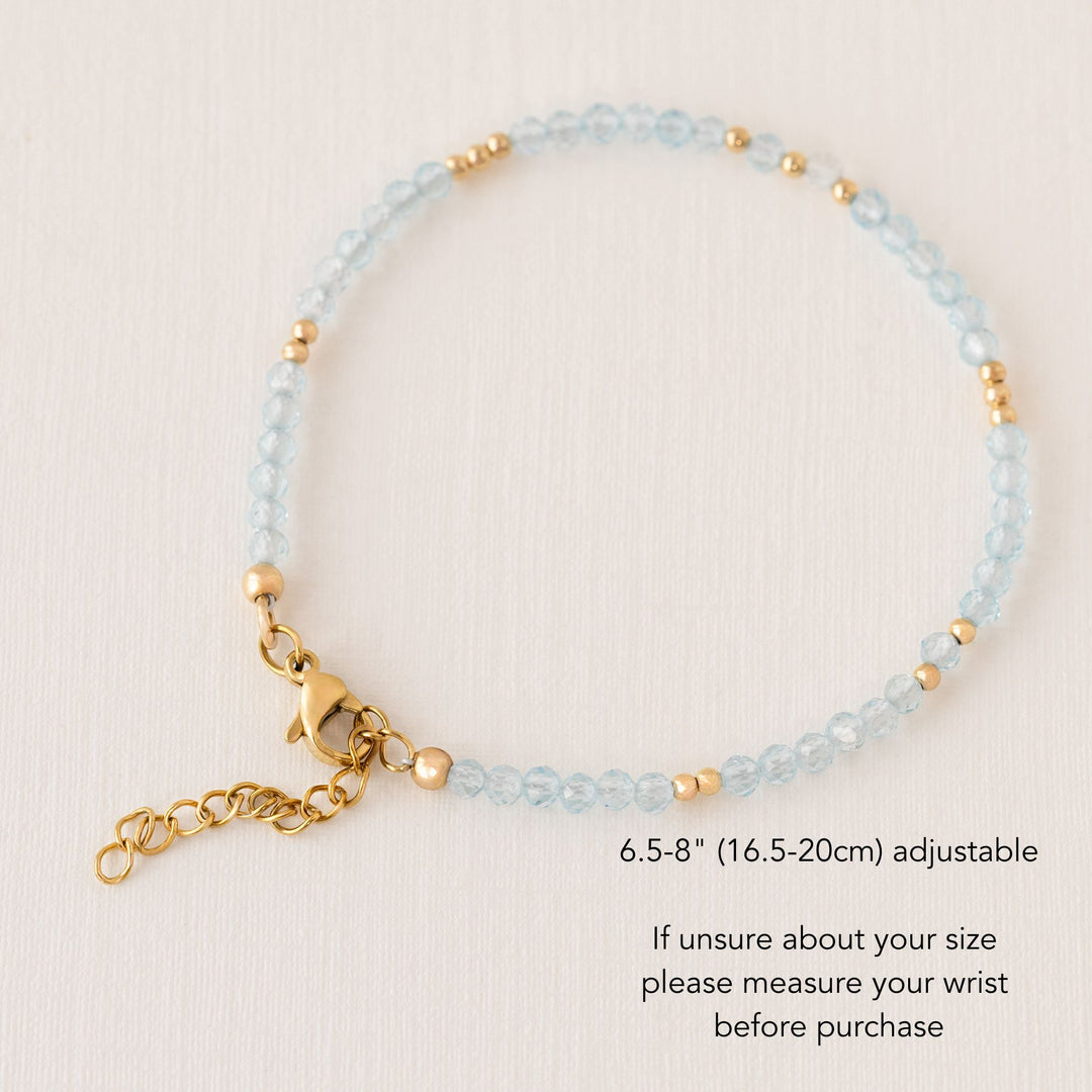 topaz birthstone bracelet
