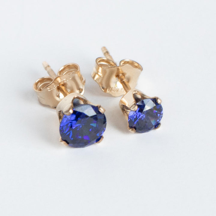 5mm and 4mm Cubic Zirconia Stud Earrings
