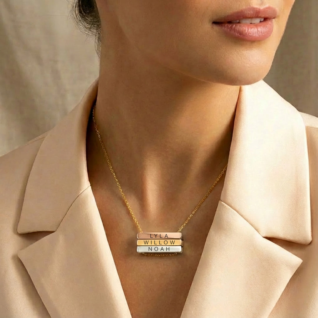 multiple name necklace with kids names