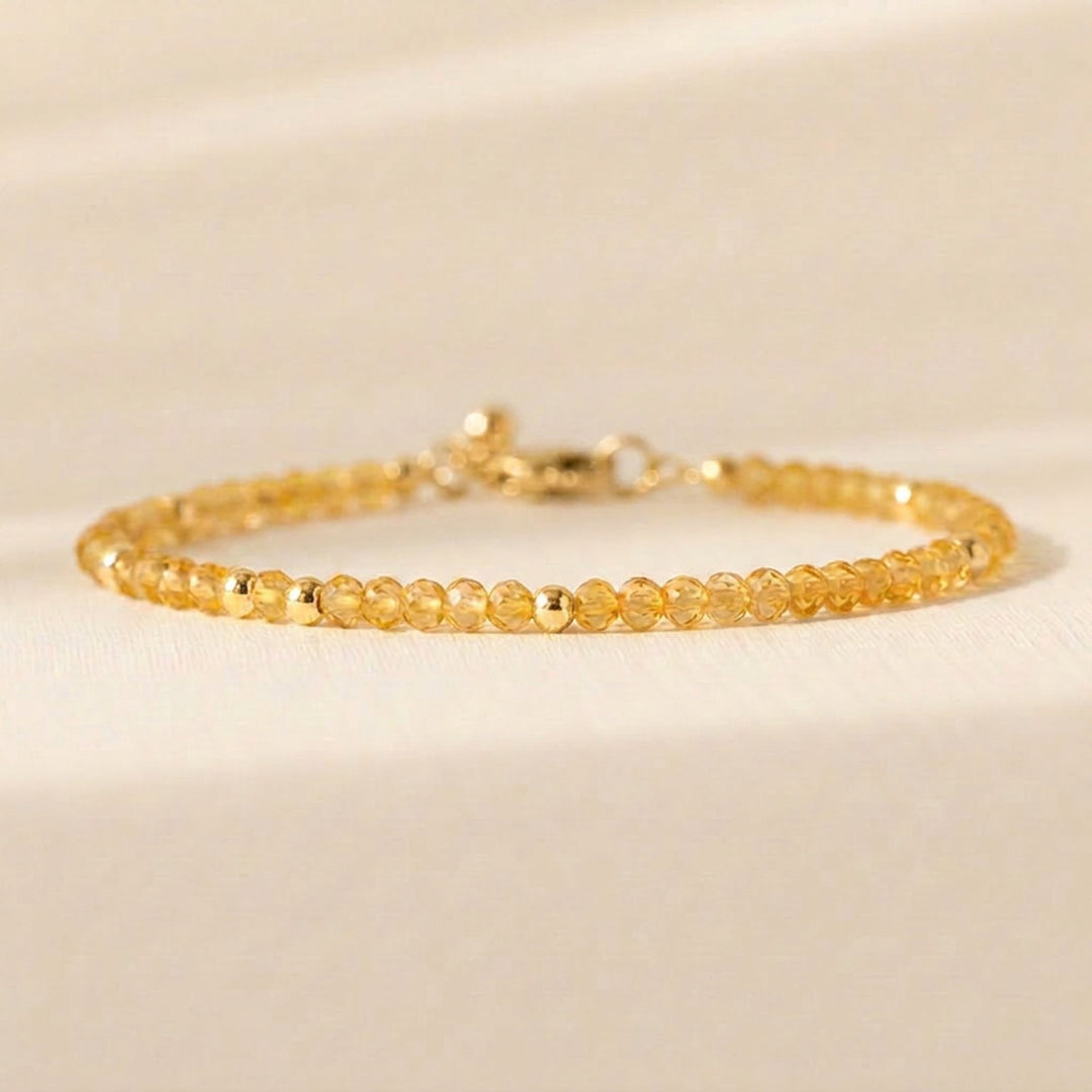 14K gold filled citrine bracelet — handmade UK