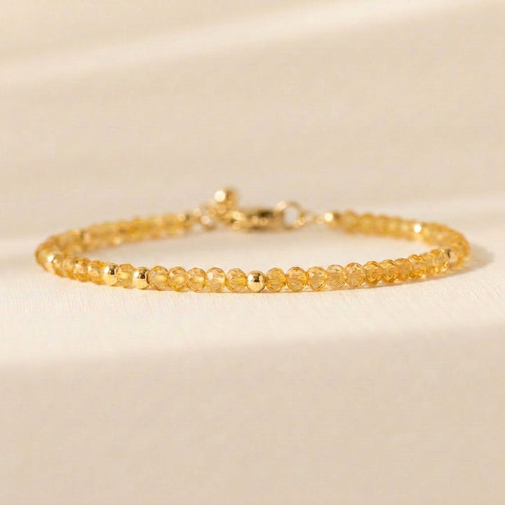 14K gold filled citrine bracelet — handmade UK