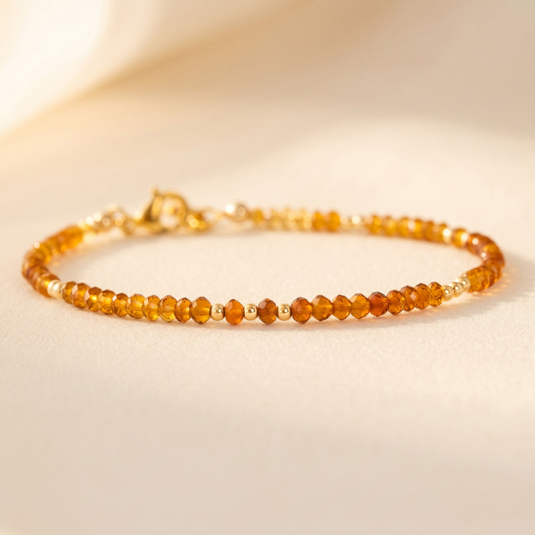 14K gold filled honey citrine bracelet — handmade UK