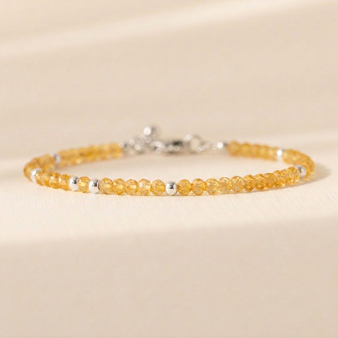 Sterling silver citrine bracelet — handmade UK