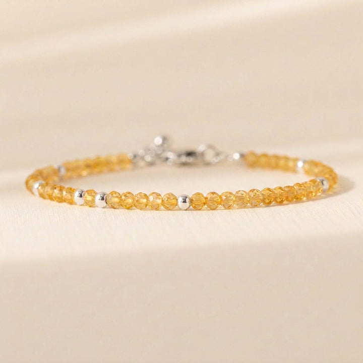 Sterling silver citrine bracelet — handmade UK