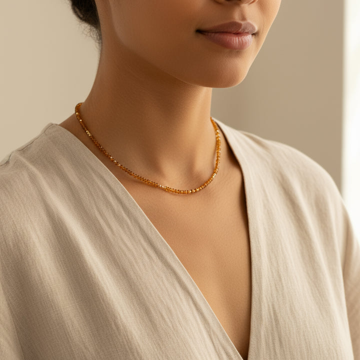 Citrine Bead Necklace