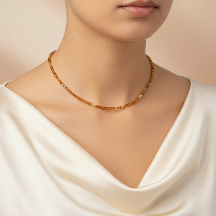 Citrine Necklace Gold