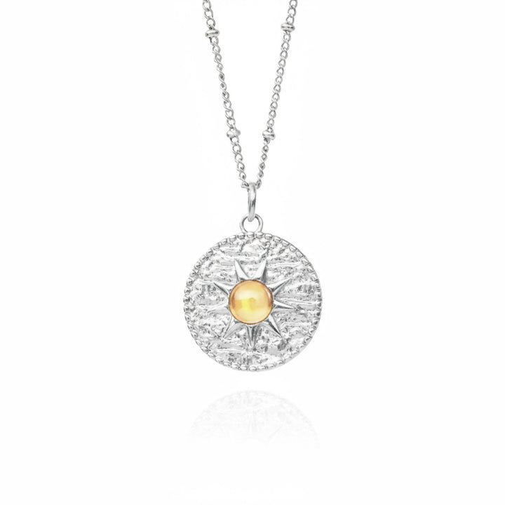 Citrine Silver Necklace