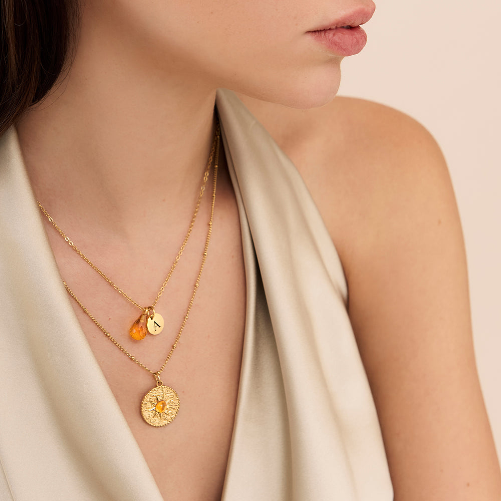 Citrine Gold Necklaces