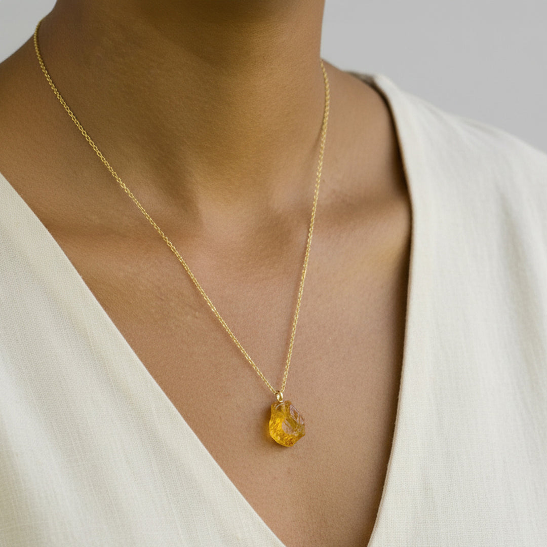 Raw Citrine Necklace